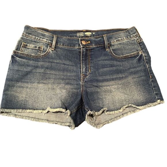 Old Navy Semi Fitted Cut Off Jean Shorts Size 10 - Picture 1 of 9